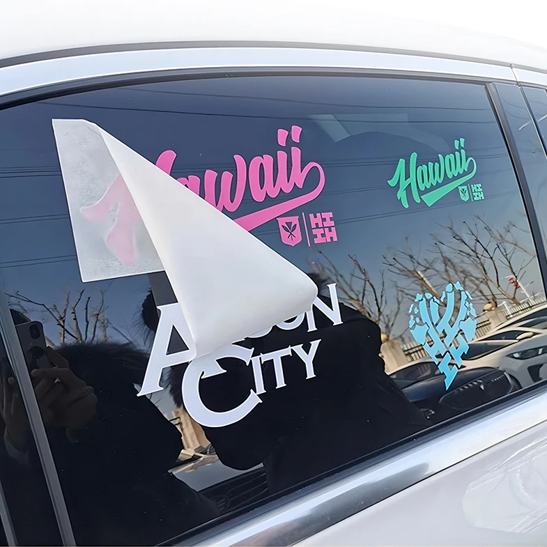 UV Protect Custom Cut Out Logo Vinyl Transfer Shop Glass Sticker Bumper Decal Vinyl Car Wrap Window Sticker