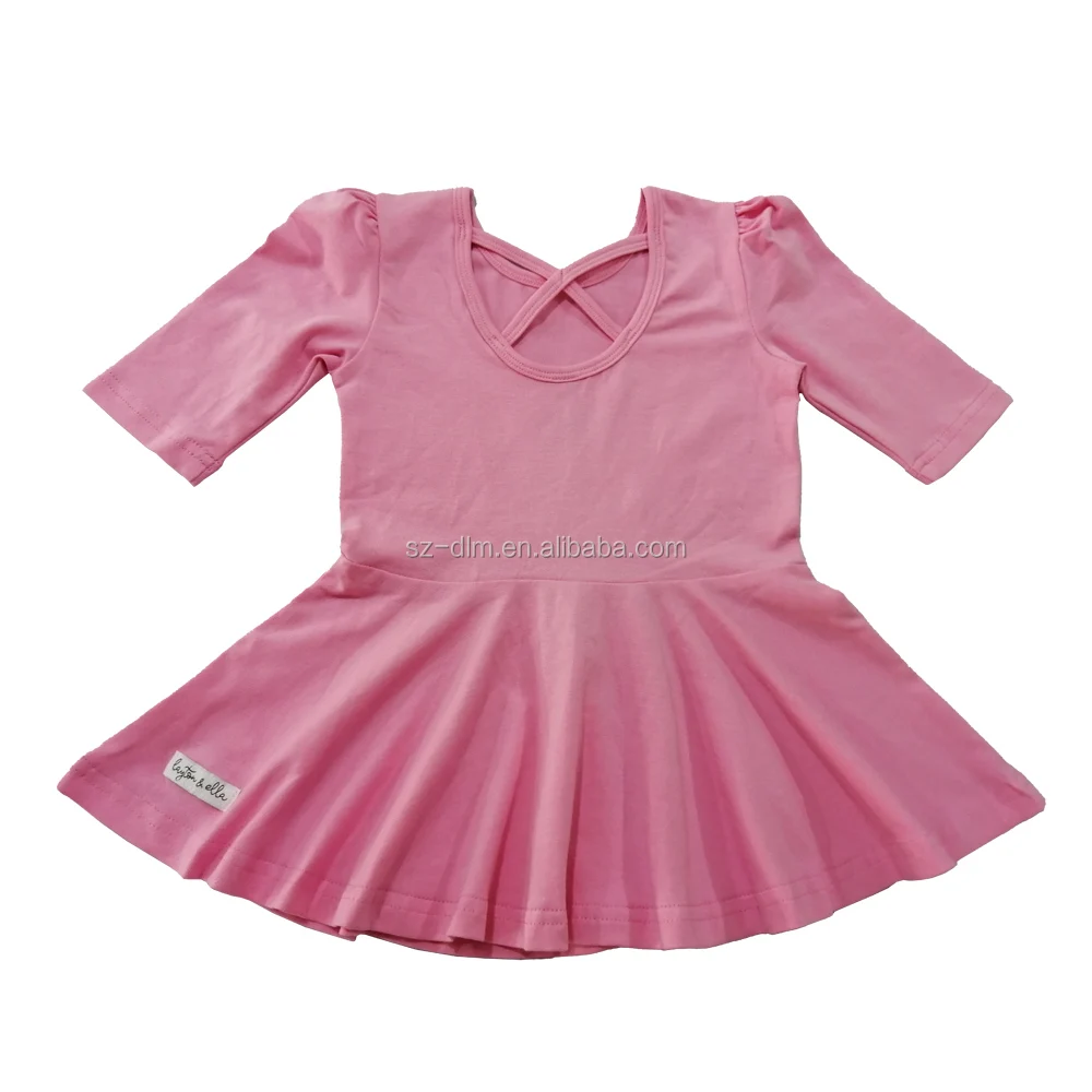 Hot sales girl boutique clothing short sleeve little girl shirts clothes peplum top for summer