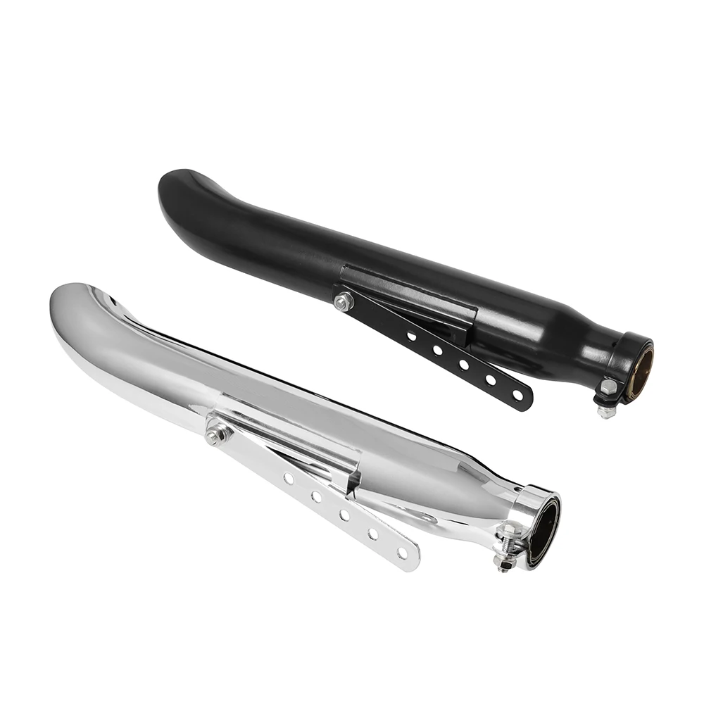 Универсальный Подходит для Honda/Yamaha/Suzuki CG125 GN125 sr400 модифицированный Ретро выхлопной глушитель мотоцикла хромированный/Черный выхлопная труба