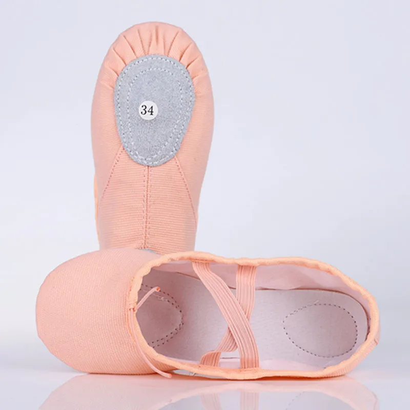 Hot Selling colorful disposable dance shoes Cheap Girls Stretch Canvas Dance Ballet Shoes For girls