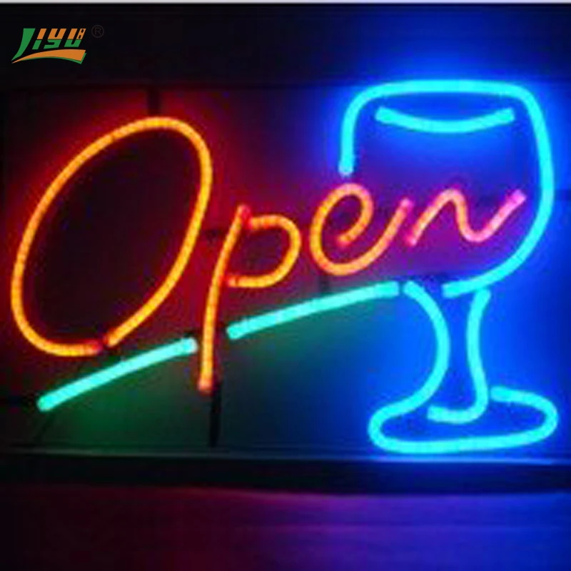 Shanghai factory ,12V acrylic board open neon led sign for home and bar shop decor