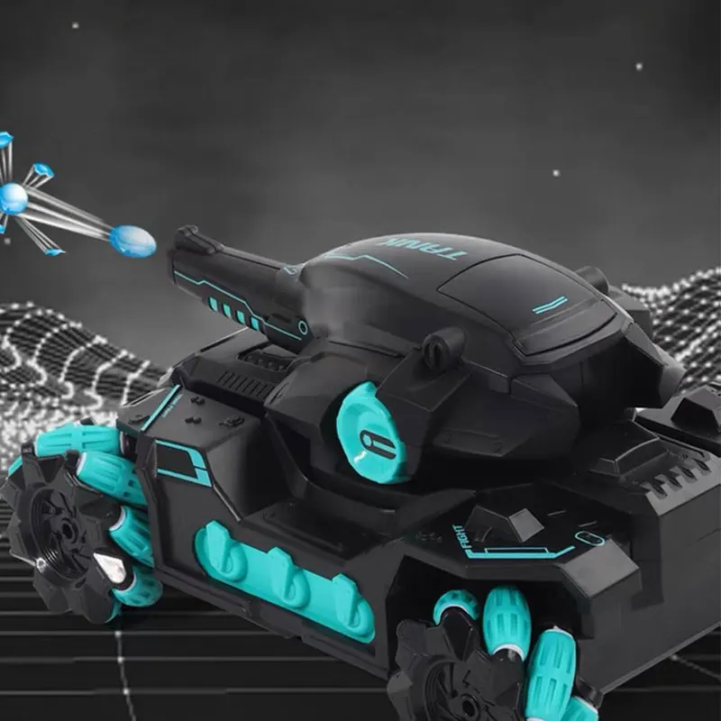 Tank Fight Water Bullet Launch 2.4G Remote Control Car 360 Degree Spin RC Car Toys For Kids