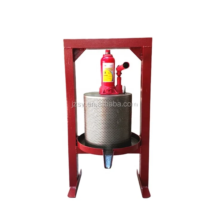 Household Hnad Hydraulic Stainless Steel Mesh Bucket Style Pork Lard Stearin Pressing Machine/Manual Pig Oil Residue Squeezer