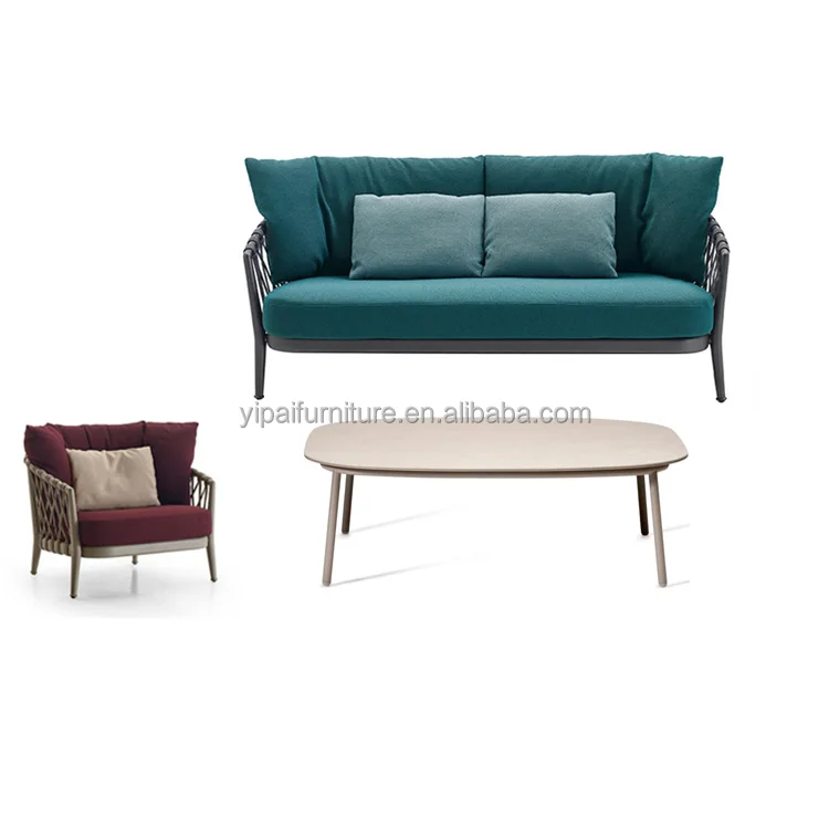 Садовый диван с подушками, диван из ротанга, садовый диван для гостиной