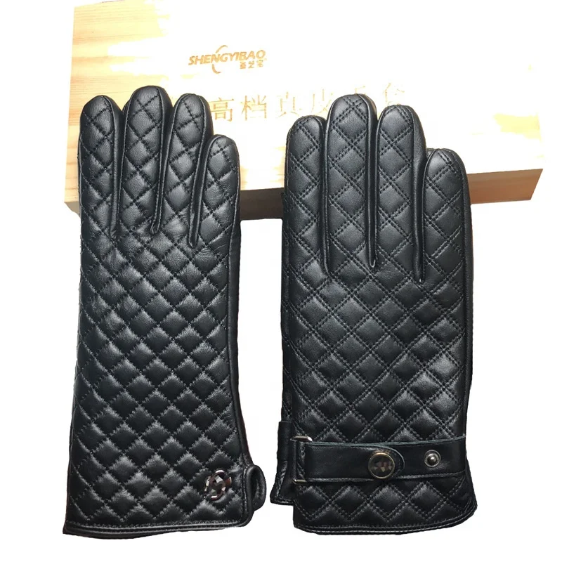2021 autumn and winter new sheepskin gloves men and women wear-resistant outdoor warm fashion leather gloves wholesale custom
