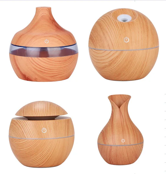 200ml Electric USB Essential Oil Diffusers Classic Aroma Wood Ultrasonic Air Humidifier Cool Mist Maker for Home