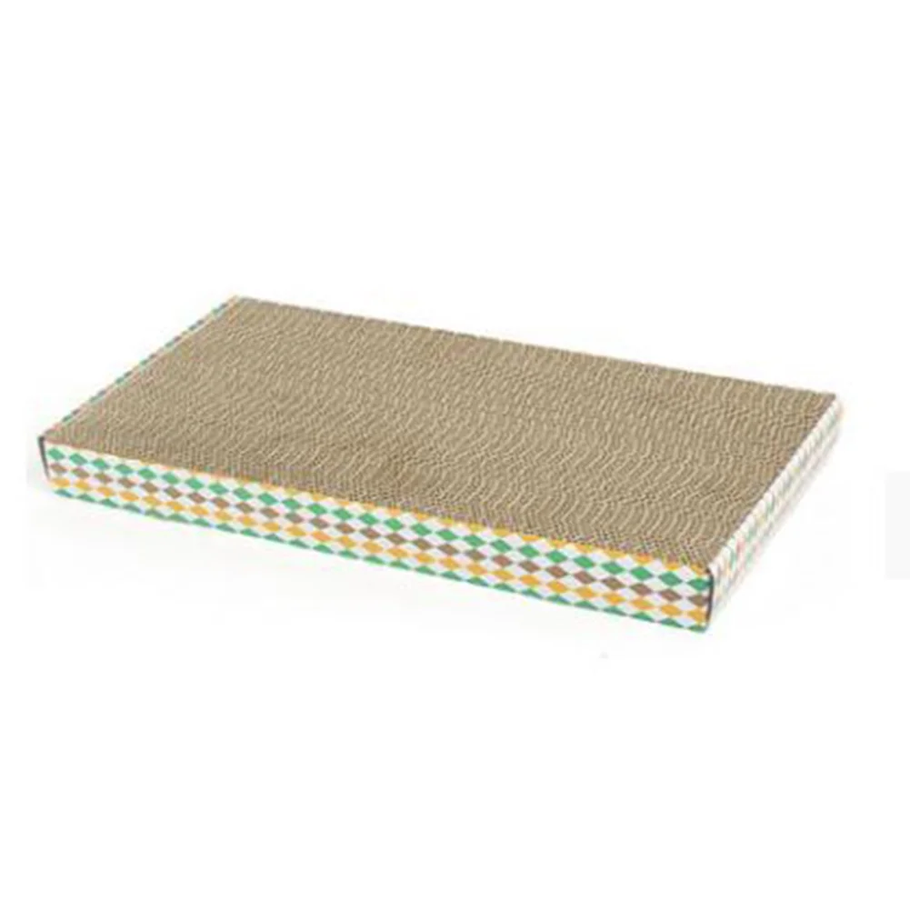 Rectangle Cat Scratching Board Cat Training Toy Corrugate Floor Scratcher for Indoor Cats Cardboard