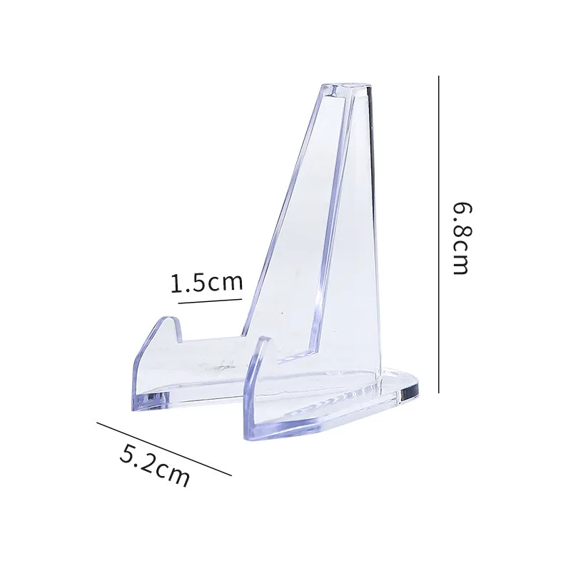 68mm*52mm Mini Clear Plastic Easel Stands Coin Display Easel Holder
