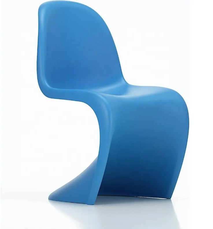 Nordic minimalist stackable creative outdoor indoor plastic S-shaped dining chair