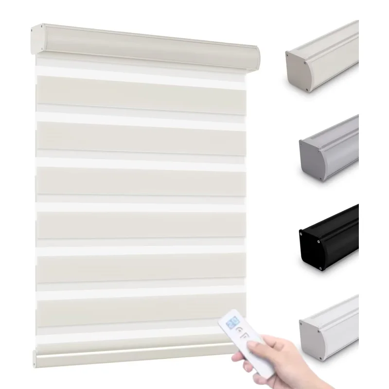 American Standard AOK Wifi Battery Blackout Blinds Motorized Double Layer Zebra Blind For Window