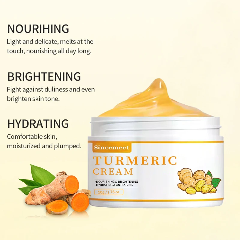 Antiaging Dark Spot Remover Acne Treatment Vitamin C Turmeric Cream Face Moisturising Cream Organics Skin Whitening Cream