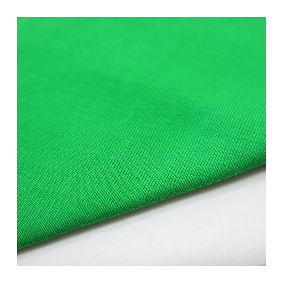 High Quality 100% Cotton 26S 1X1 RIB Cotton for Garment Green Color Stock