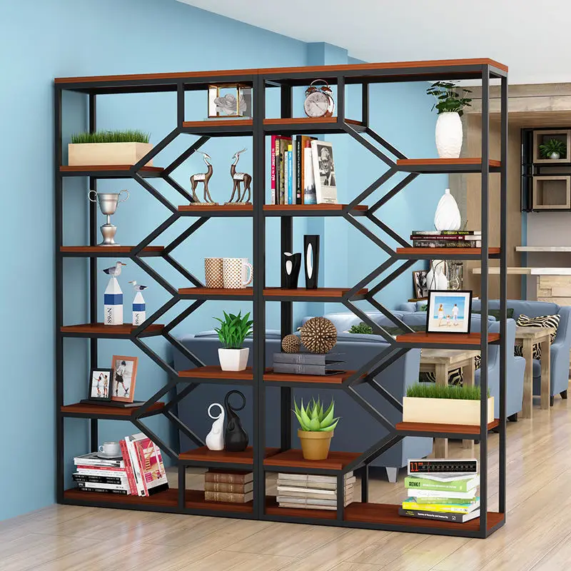 HQSLP Office Furniture Bookcase Modern Office Screen Living Room Bookshelf Office Storage Racks