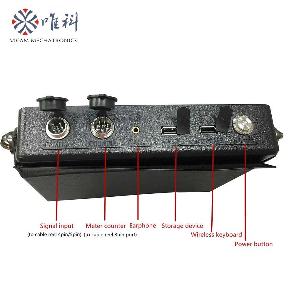 Borehole inspection camera with 45mm underwater camera and 200m flexible soft cable for deep well inspection