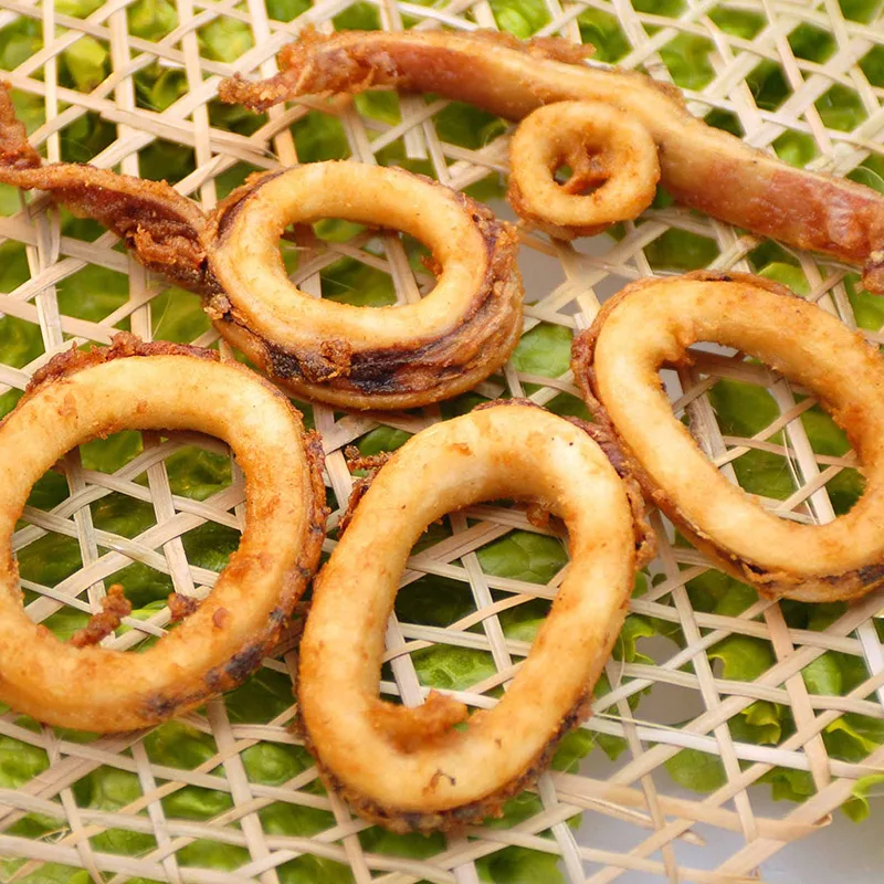 Fried Squid Tentacle And Ring Cooked Bulk Frozen Cooked Fried crisp Breaded Squid Meat