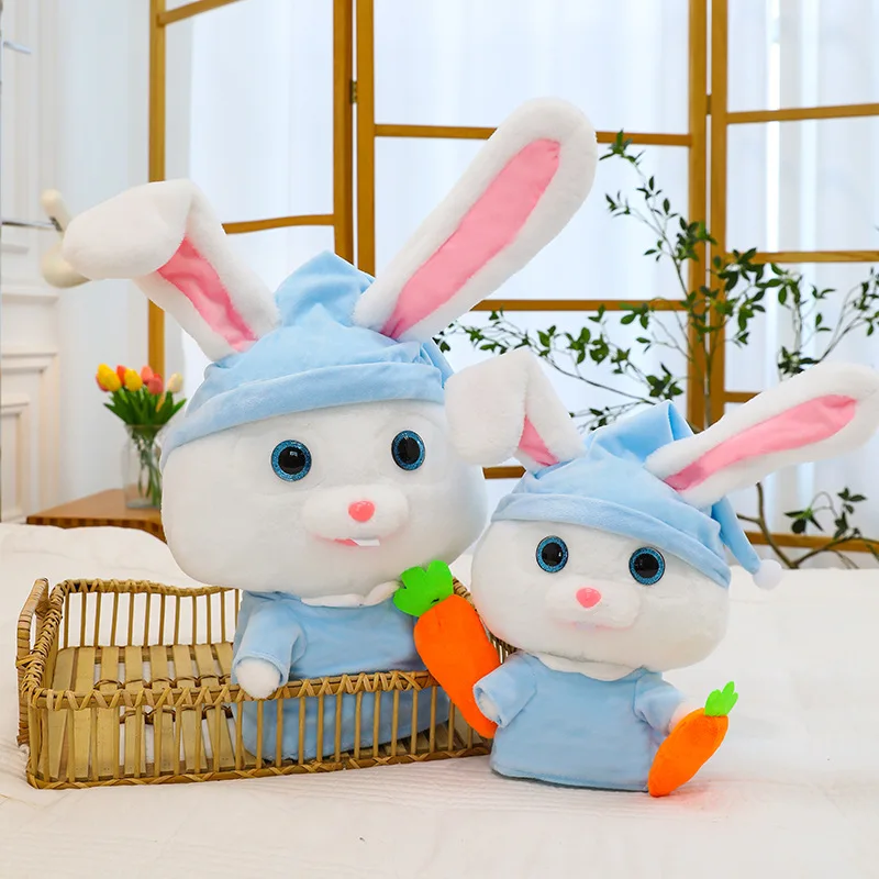 The Secret Life Of Pets Series Pillows Kawaii Rabbit Stuffed Carrot Movable Ears Cartoon Ornament Toys Stuffed Animal Soft Doll