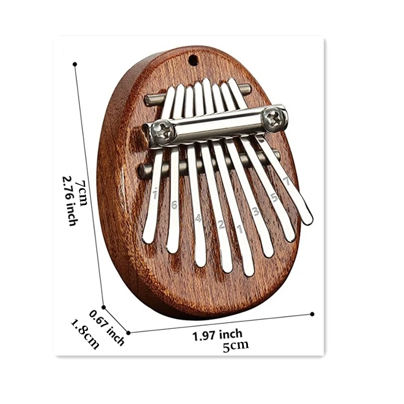 Mini thumb piano Kalimba 8 tone cute 8 keys portable musical instrument