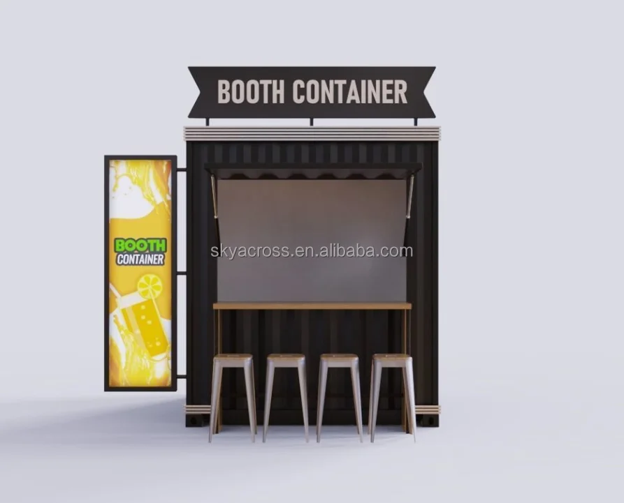 Fast moving display box luxury folding shop booth mobile house