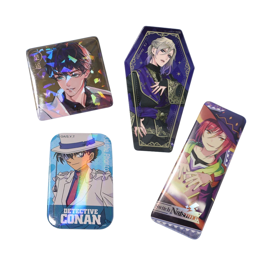 Hot Sale 2024 New Custom Tinplate Anime Round Tin Badge Pin Tin Button Badges Metal Logo Custom Badge