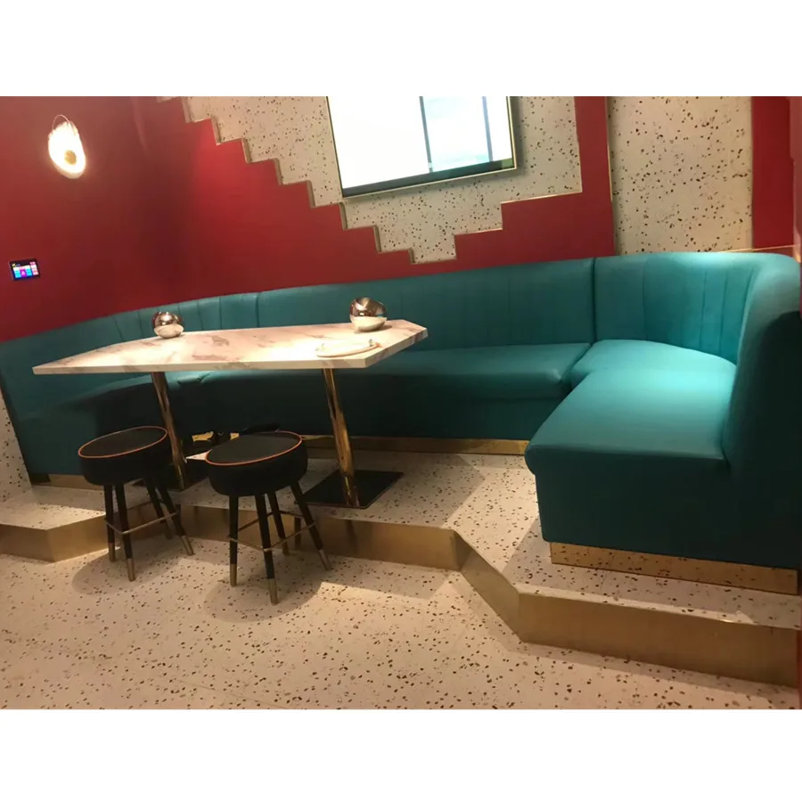 custom night club VIP bar table furniture used velvet fabric sofas for nightclub lounge bar