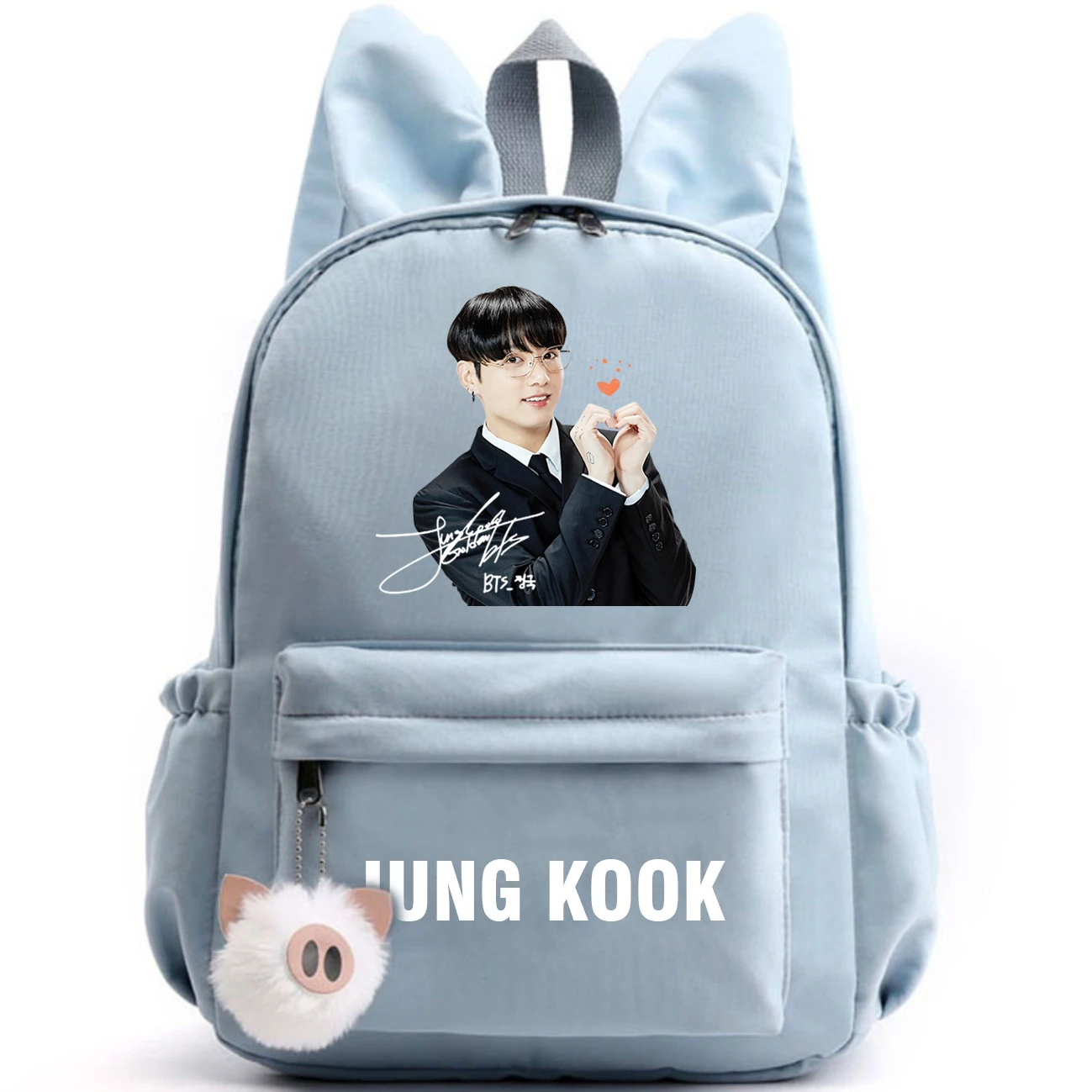 Wholesale Customised JK Travel Large Capacity Hairball+Rabbit Ears Shoulder Schoolbag Girls Students Children