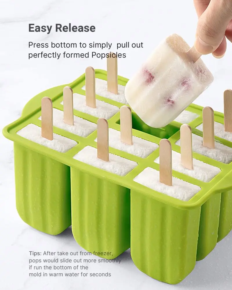 Food Grade PP Plastic High Quality Ice Bar Mold Set Homemade Ice Cream Frozen Yogurt Chocolates Ice Pop Popsicle Mould BPA Free