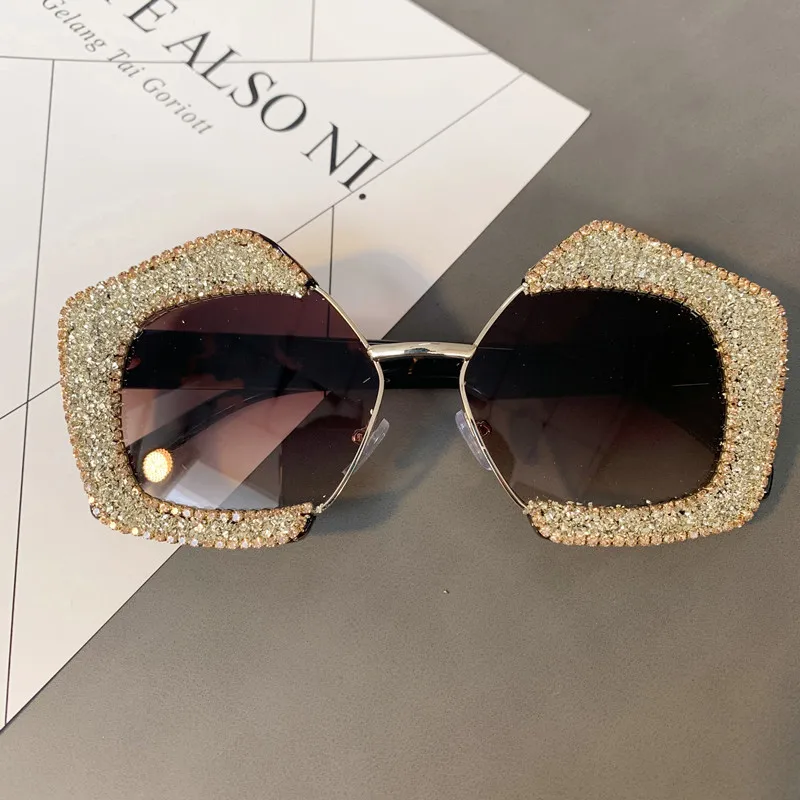 Exaggerated spectacle frame personality female photography prop accessories magazine runway sunglasses