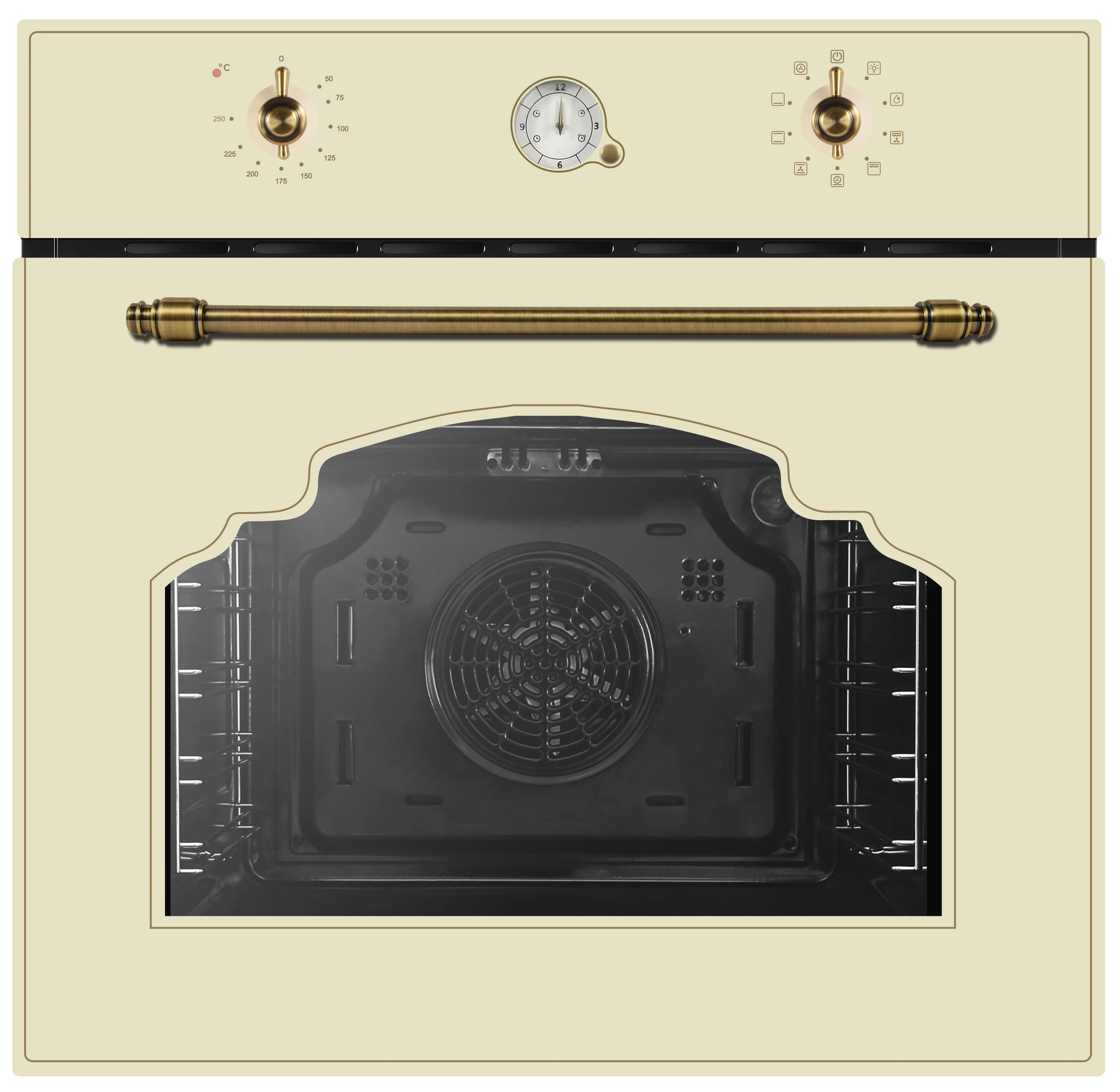 retro Pizza oven in built kitchen use with big capacity