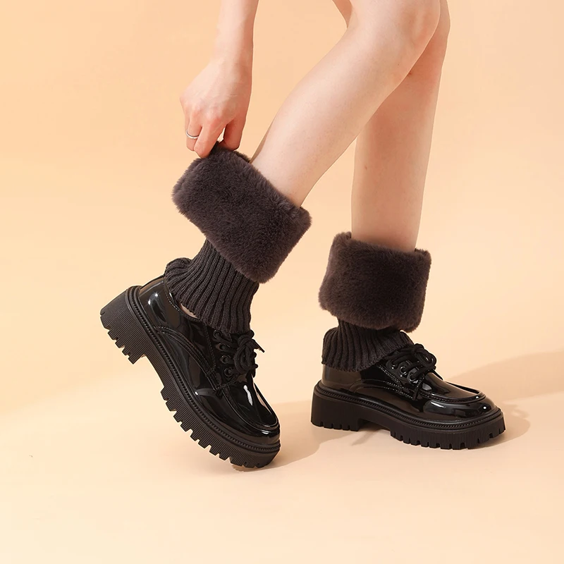 Good Wholesale Cute Dance Womens Socks Short Fur Boot Covers Winter Party Girl Lolita Fur Slouch Leg Warmers