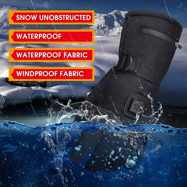 Electric Rechargeable Battery Warm Heated Gloves Ski Bike Motorcycle Heating Gloves Hand Warmers