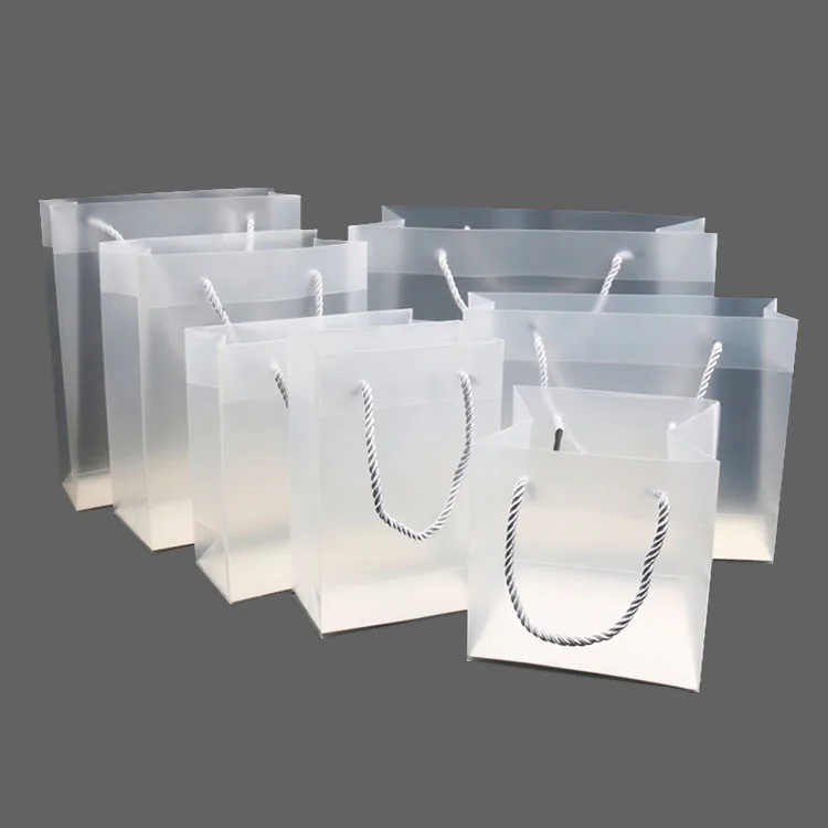 Wholesale Eco Friendly Reusable Waterproof Printed Clear Transparent PP Hdpe PVC Fancy Plastic Shopping Bag Handbag