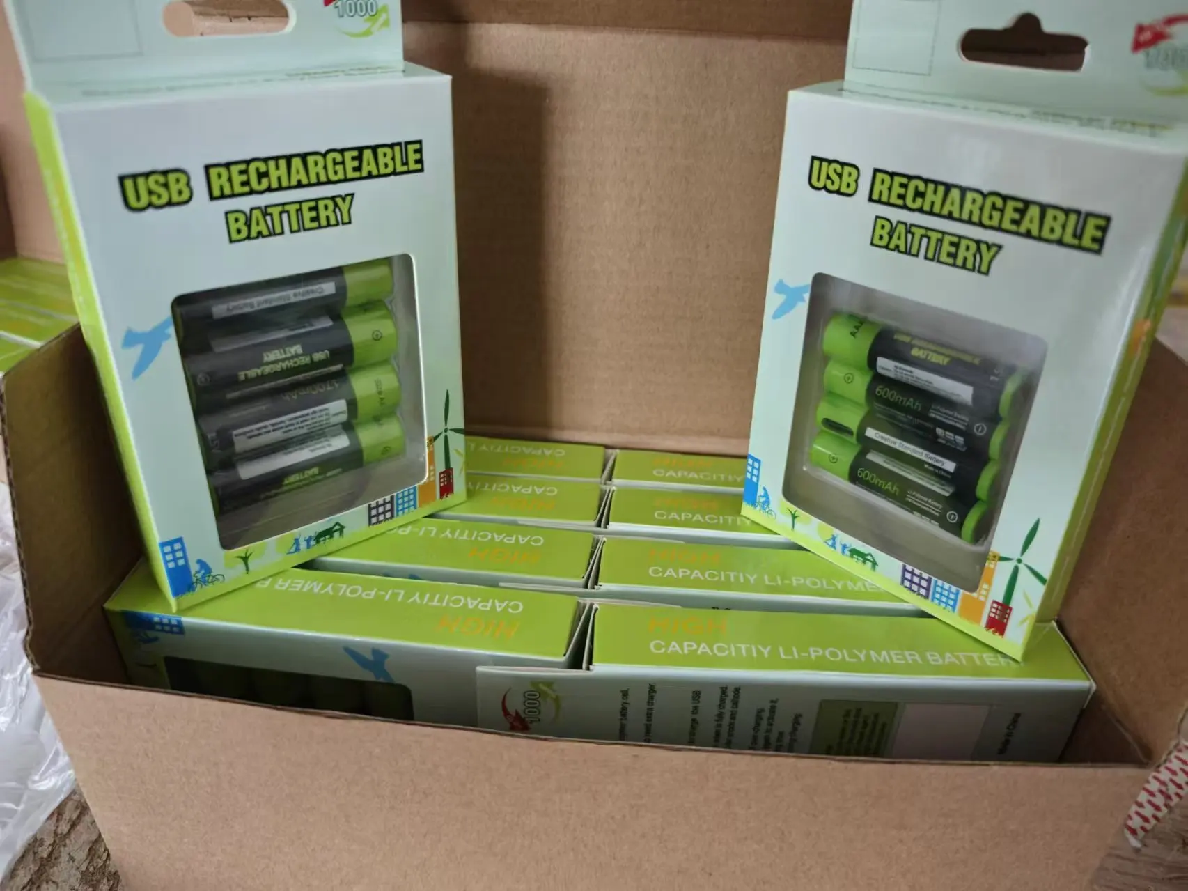 AA 1 5 V 1700mAh USB литий-ионный аккумулятор