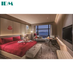 IDM-A39 Free Sample Wholesale Luxury Dormitory Hotel Room King Size Bedroom Furniture Hotel Room Bed