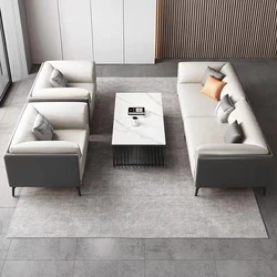 Customized colors office furniture and office sofas wooden leather office sofa for sales