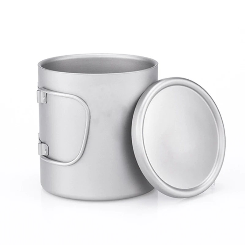 Factory Customized Popular Outdoor Camping Coffee Mug Titanium Double Wall Cup