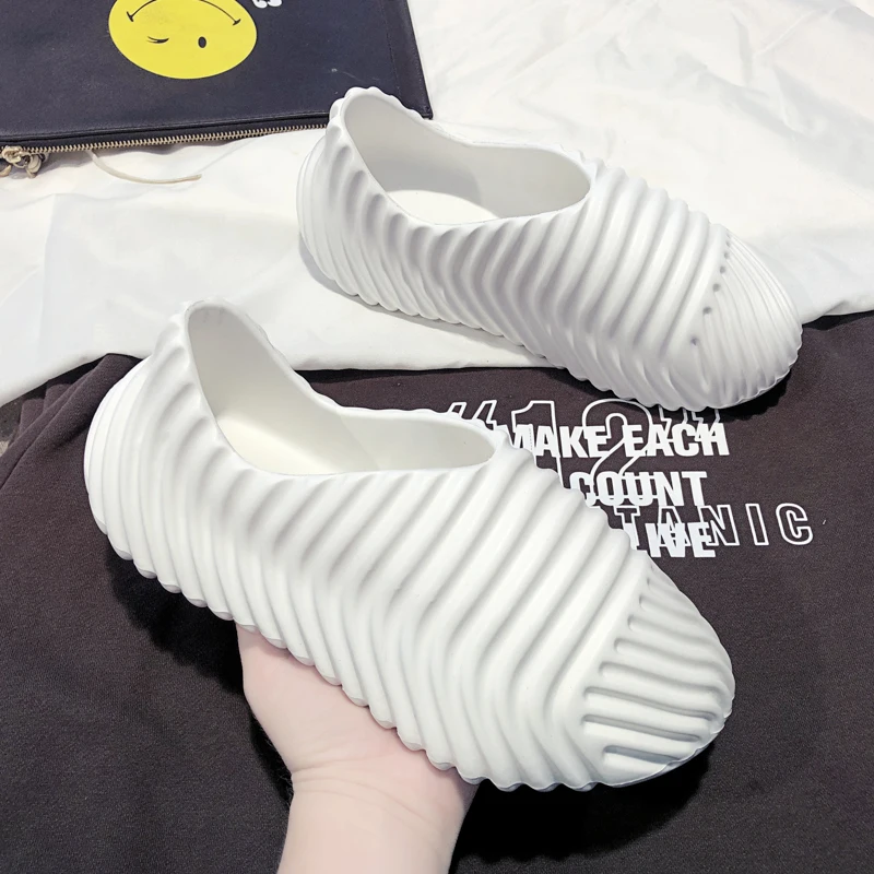 Новинка пляжные сандалии yeezy обувь для воды с отверстиями спортивные сандалии-скелетоны из