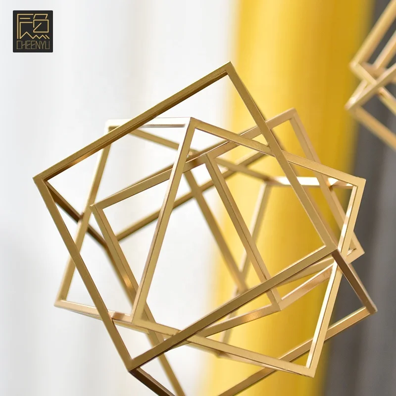 
Golden Metal Home Decoration with Marble Stand with 3 Size 