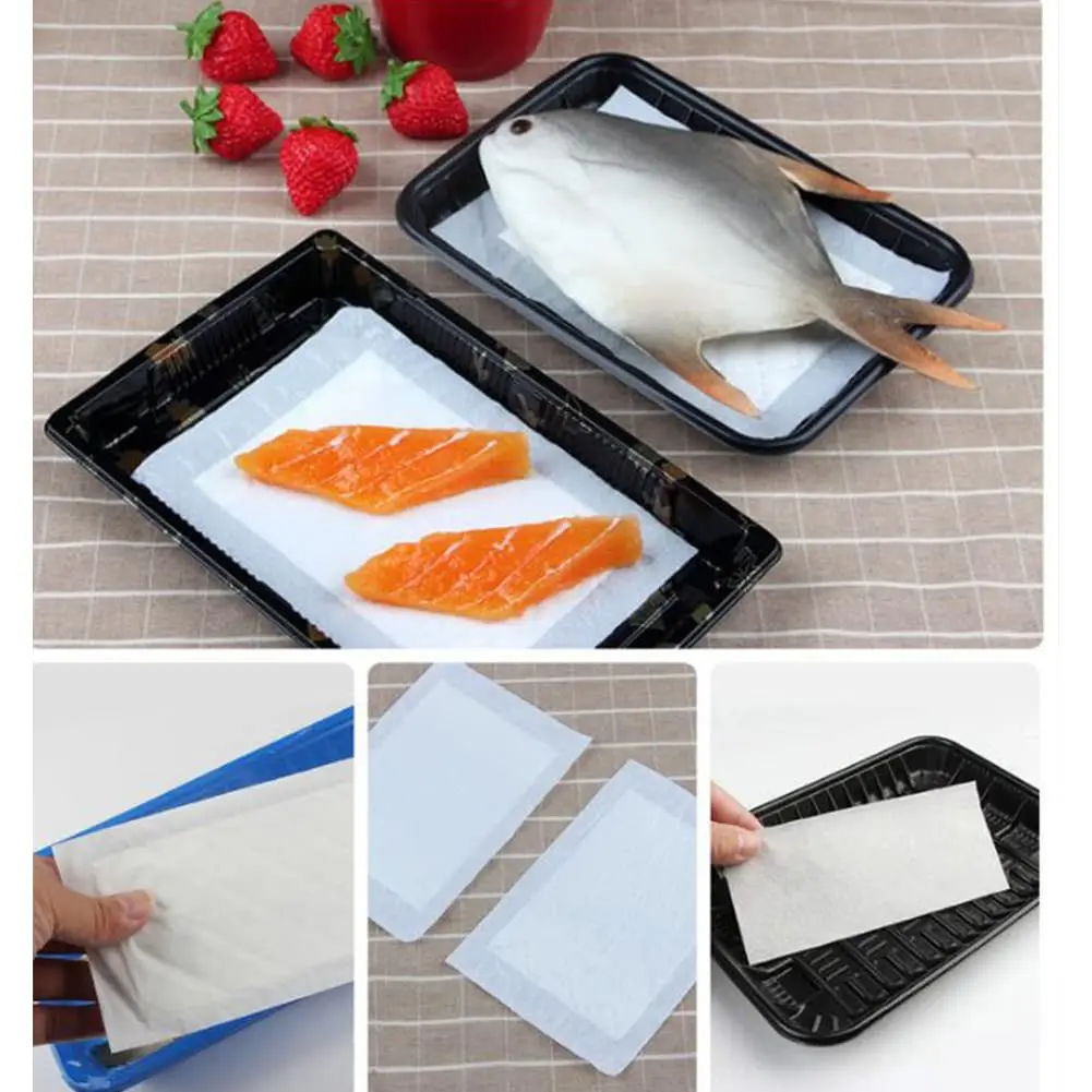 Eco-friendly Disposable Food Absorbent Food Pad Environmental Products for Meat Fish Poultry