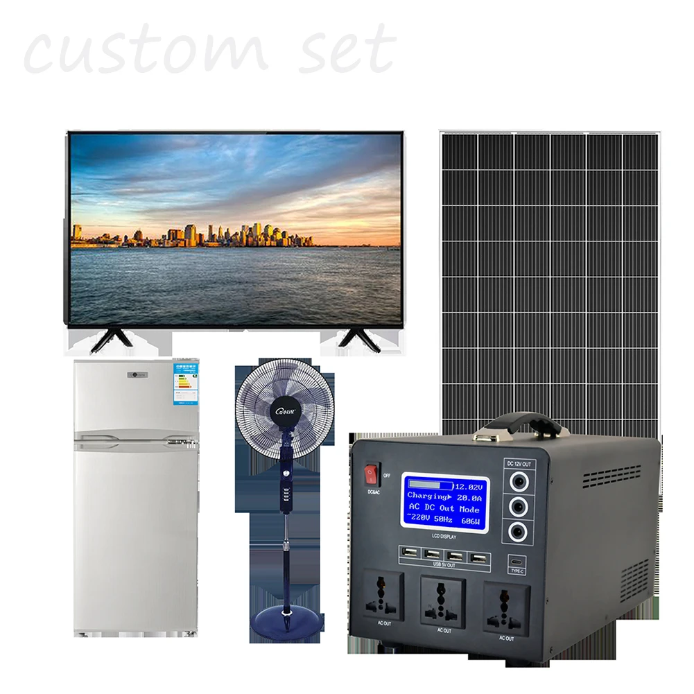 500w 1kw Household Or Outdoor Small All In One Solar Energy Systems Portable Solar Power Generator Station/