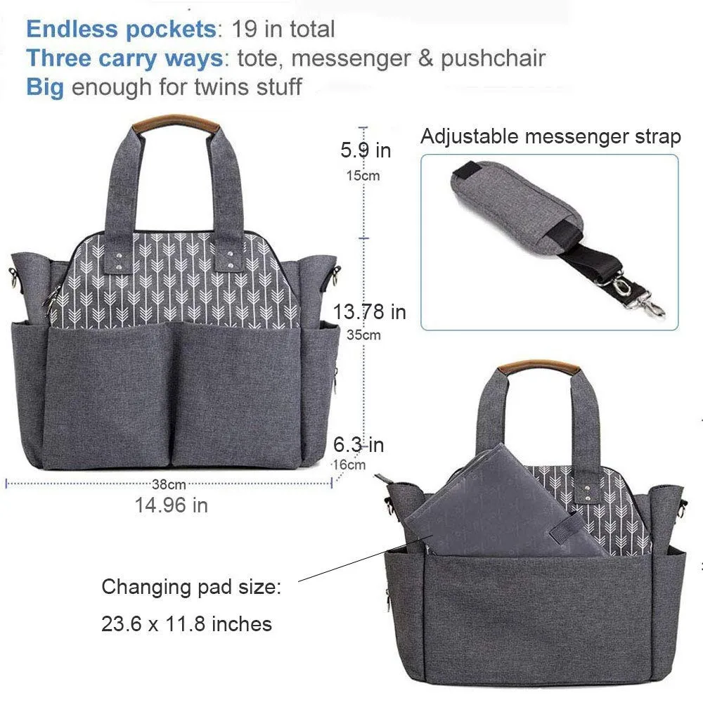 Newborn diaper bag Single shoulder bag printed geometric mom and child travel outdoor mom bag wholesaler