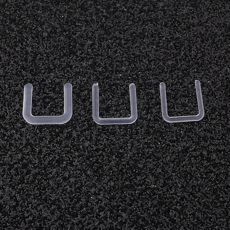 Clear Bioflex U Shape 14 16G Nose Septum Ring Retainers Flexible Body Piercing