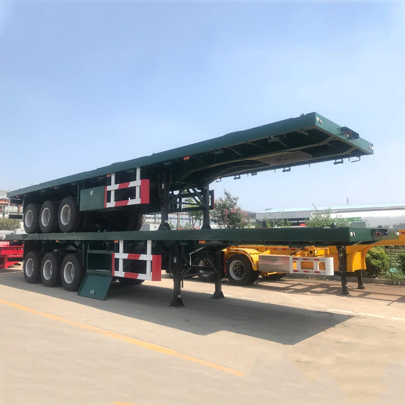 CIMC 20ft 40ft 3 Axles  Flatbed Semi Container Truck Tralier For Sale In Pakistan