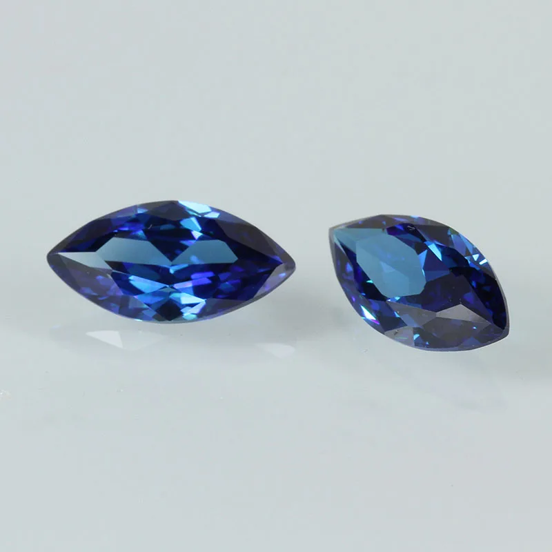 Hot Sale Cubic Zirconia Jewelry 5A High Quality Blue 3mm~16mm Marquise Cut CZ Diamond Fine Jewelry