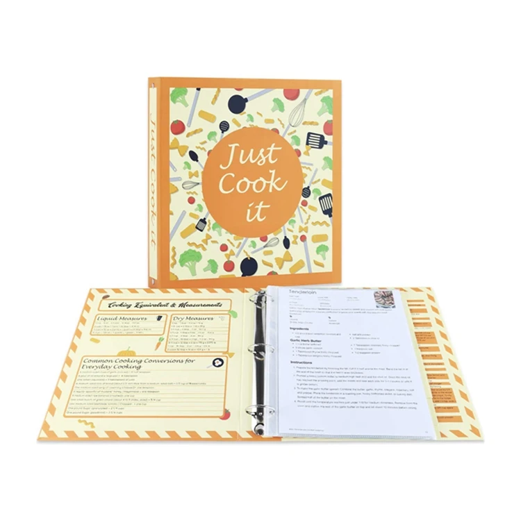 
Super Durable Create Your Own Collected Recipes 3 Round Ring Binder Cookbook  (1600092104597)