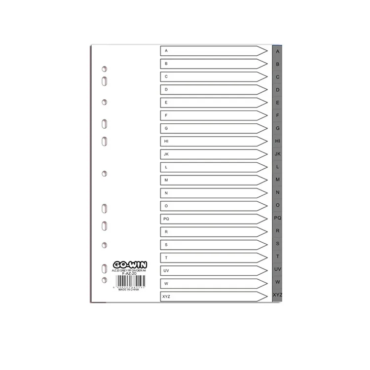 Cheap hot sale top quality presentation document binders grey tab divider folder