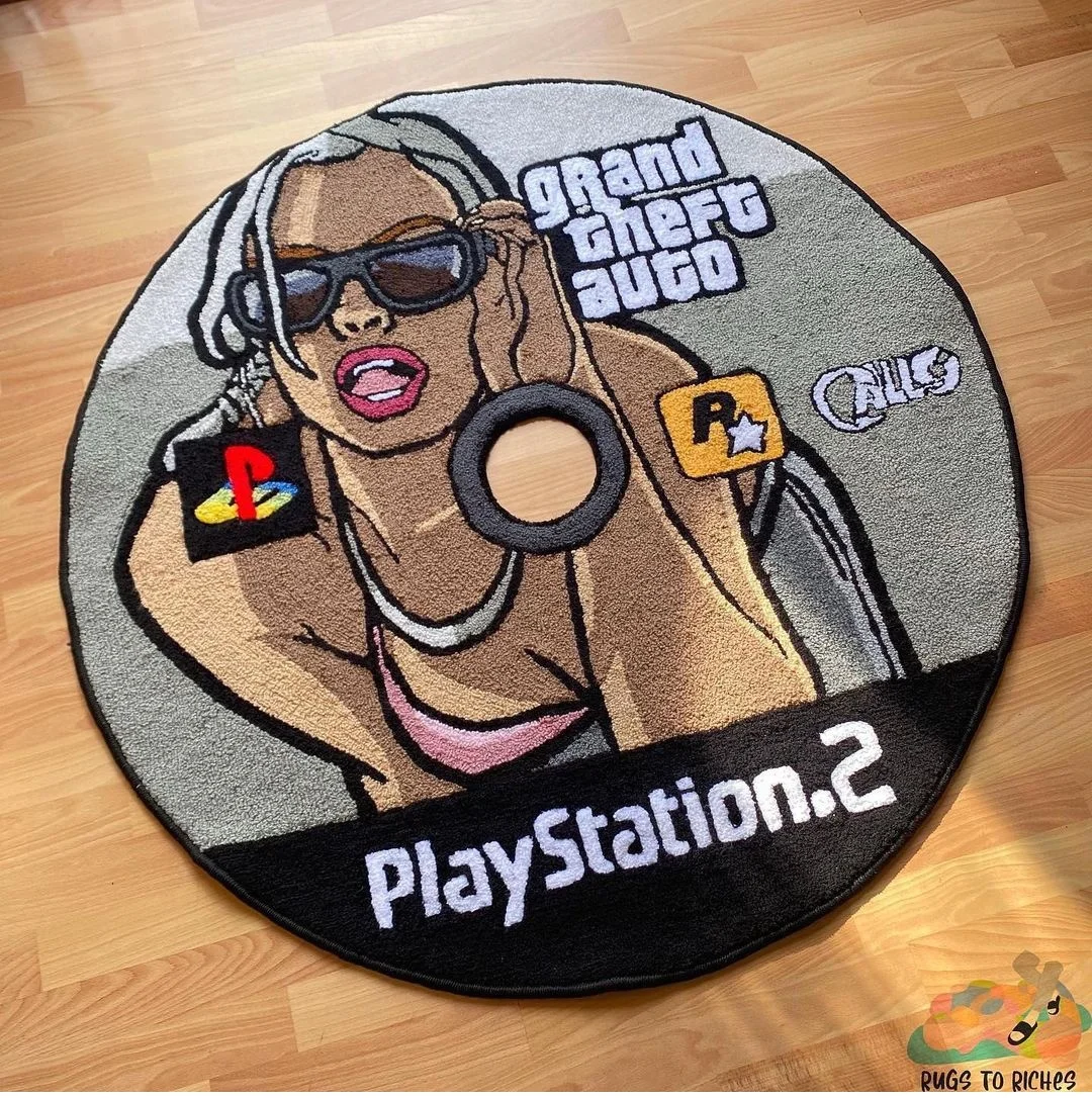 3 D printed tufted carpet Designer game CD custom carpets    rug and rugs  for living room decoration