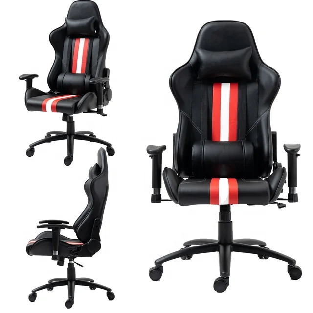 High quality PU fabric backrest PC cheap gamer racing style gaming chair