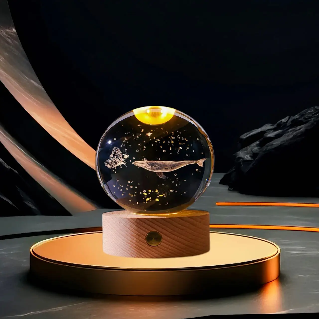 High Quality Beauty 3d Crystal Ball Lamp Crystal Ball Lamp Decorative Crystal Balls