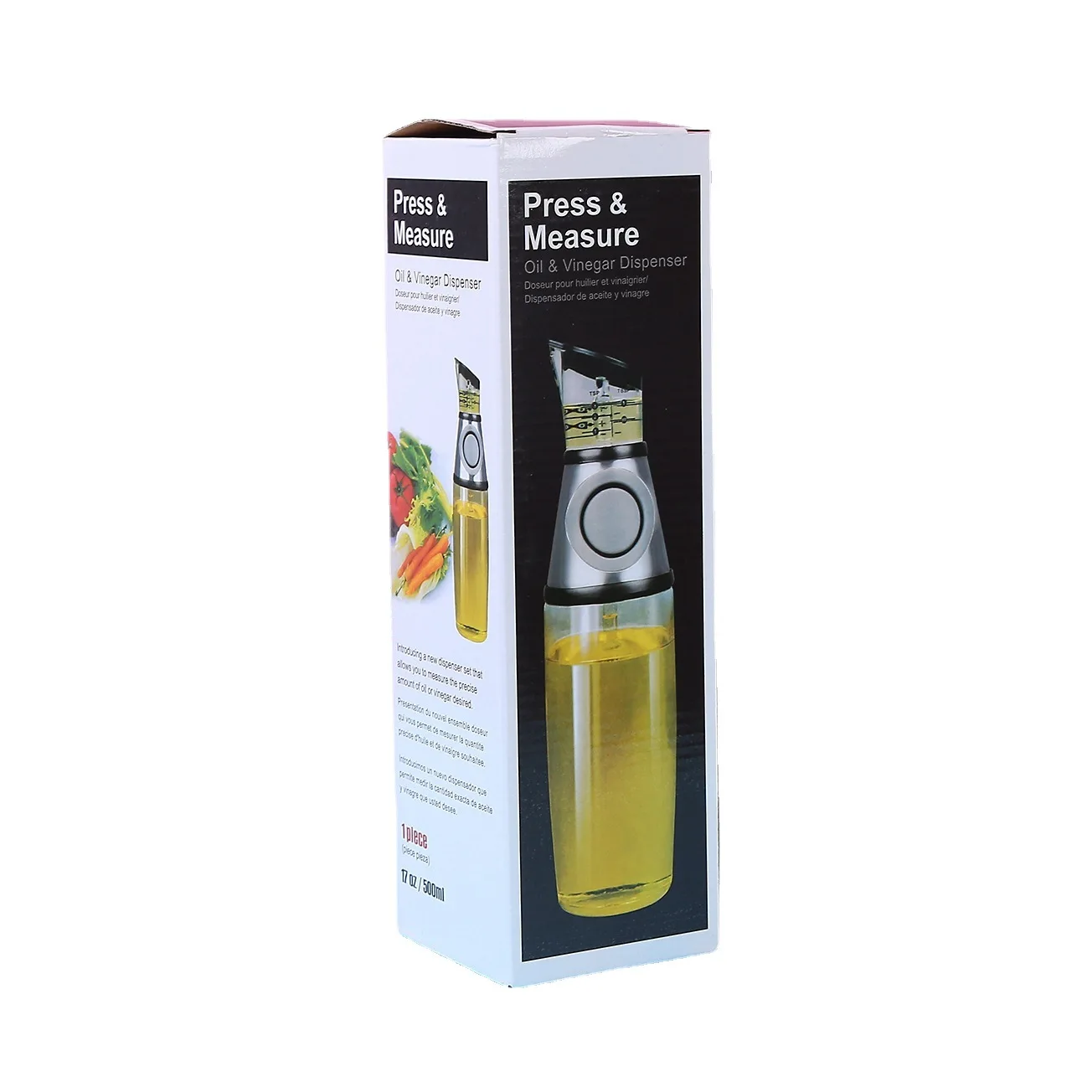 Oil Dispenser Bottle for Kitchen Olive Oil Dispenser Superior Glass Oil and Vinegar Dispenser with Measuring