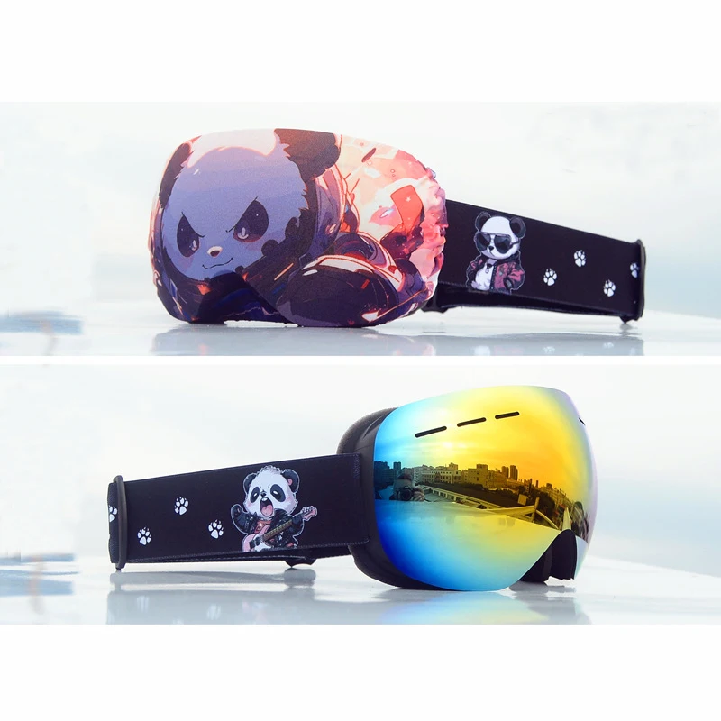 Factory OEM Logo Racing Skiing goggles Men Snowboard Goggles Women UV400 Sports Sunglasses Adult Magnetic Ski Glasses